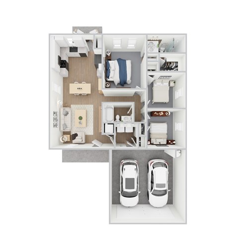 Dogwood - 3 Bedroom 2 Bath 1,206 Sq. Ft. Floor Plan at Presidential Heights Rental Homes in Manor, TX